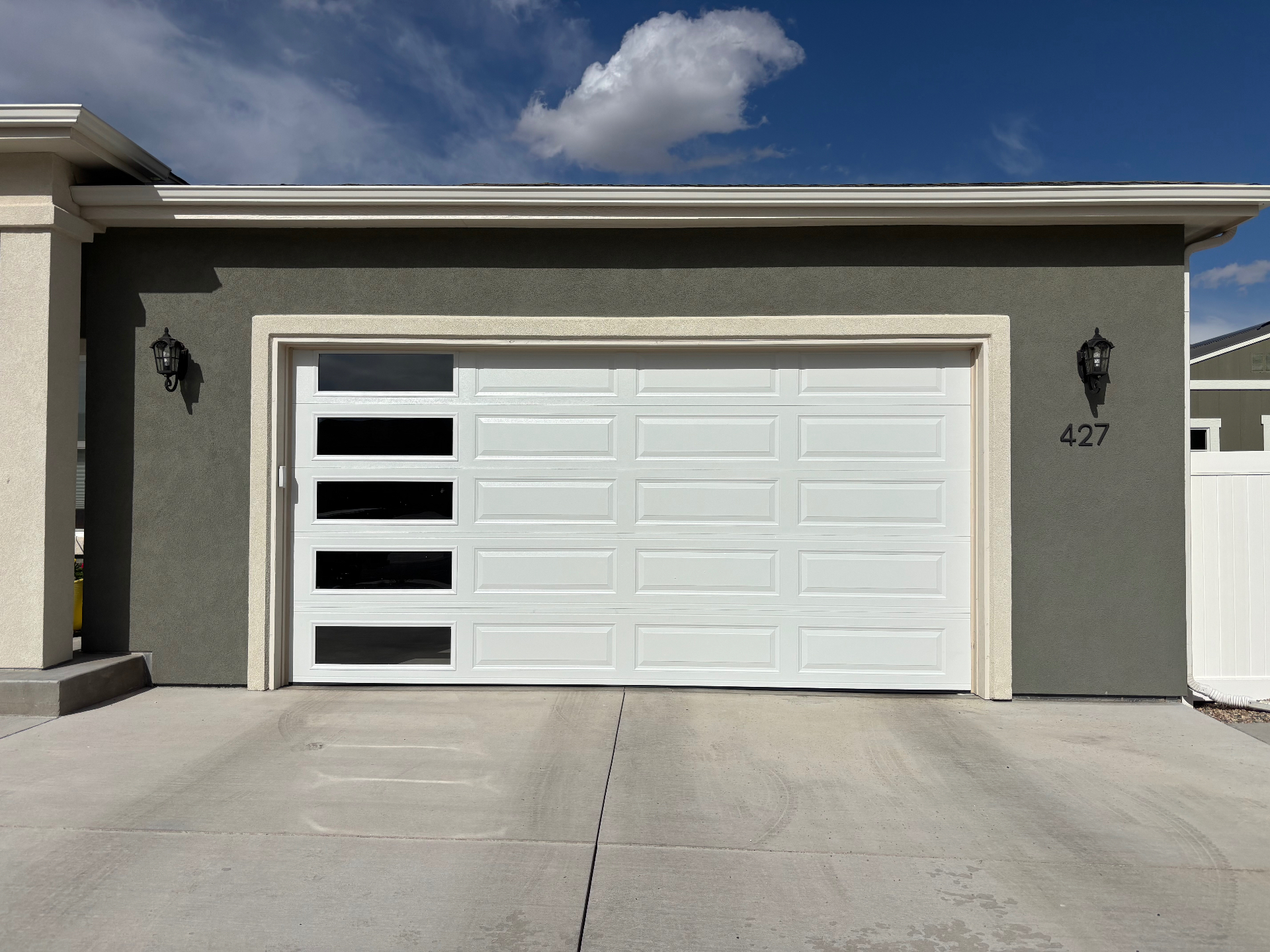Garage door after replacement