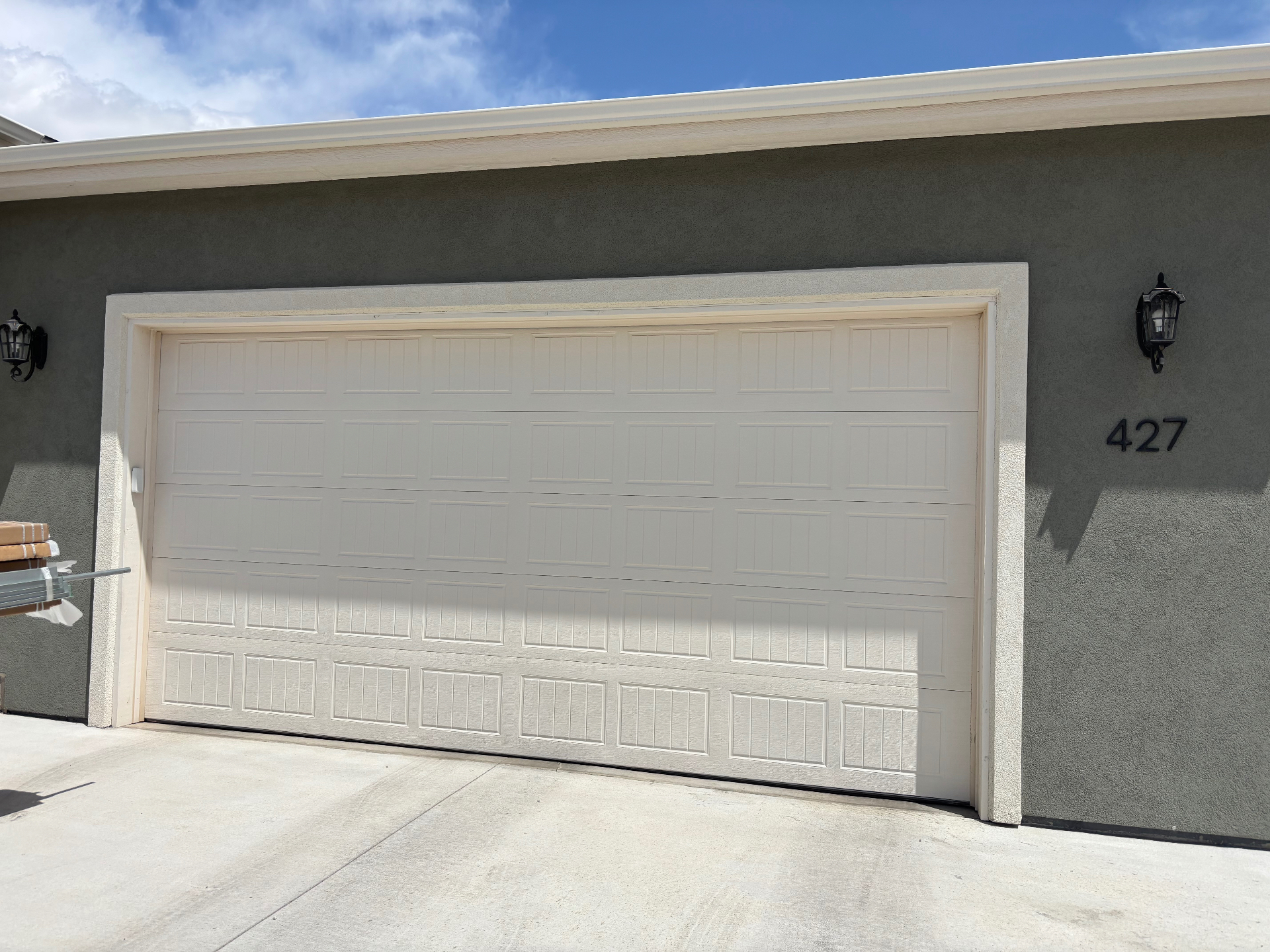 Garage door before replacement